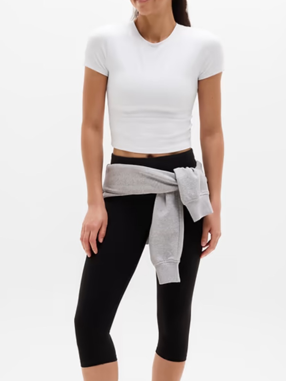 Athleta Transcend Open Back Cropped Tee